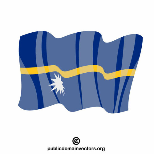 नाउरू वेक्टर क्लिप कला का ध्वज
