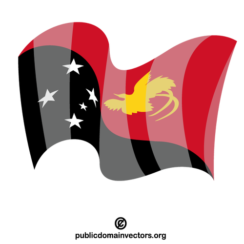 Flagge von Papua-Neuguinea Vektor