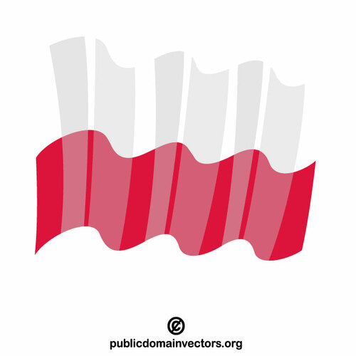 Imagen vectorial de la bandera de Polonia