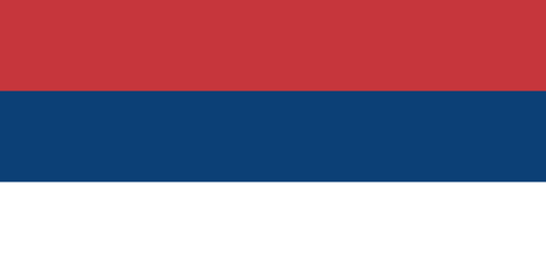 Bandera Serbia sin escudo