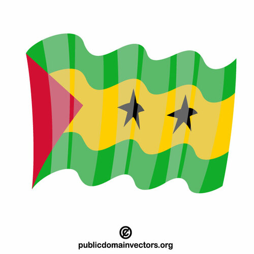 Immagine vettoriale Bandiera di Sao Tome e Principe