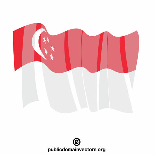 Singapores flagga vektor