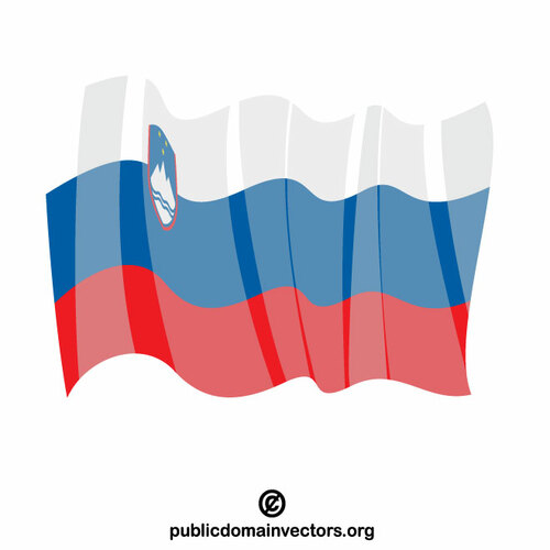 Drapeau de la Slovénie image clipart vectorielle