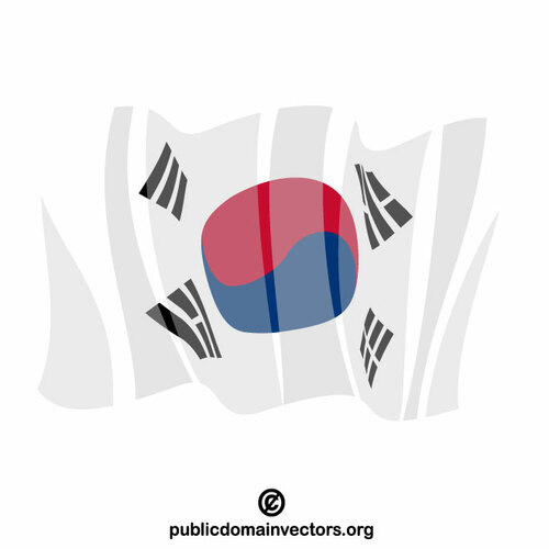 Flaga Korei Południowej wektor