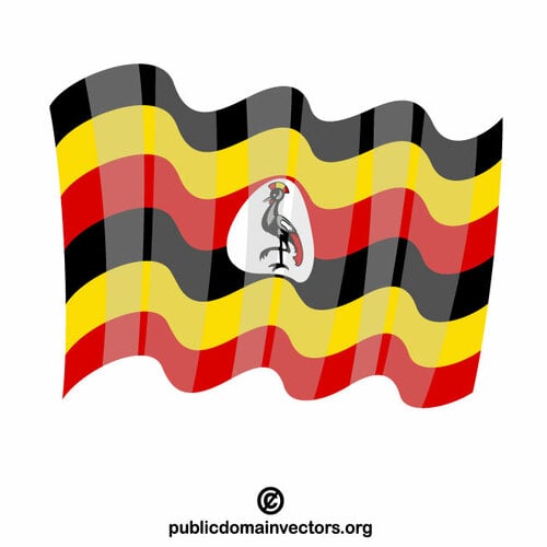 Bandera de Uganda vector