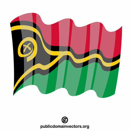 Flagga vanuatu vektor ClipArt