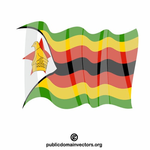 Vector bandera de Zimbabue