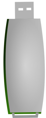 Verde e branco USB stick vector illustrtaion