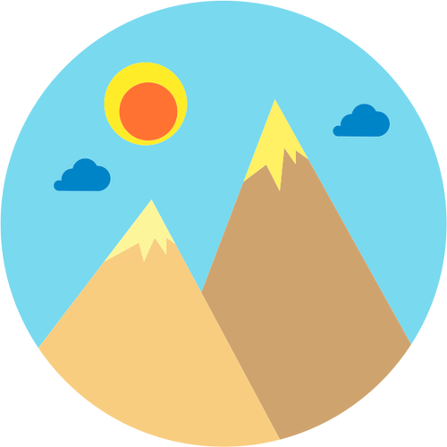 Flat-shaded mountains