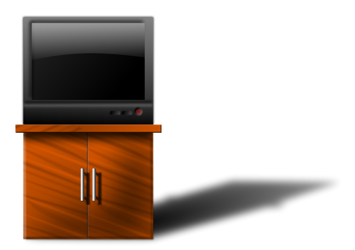 Illustration de vecteur TV plate