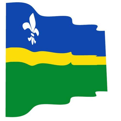 Wellenförmige Flagge Flevoland