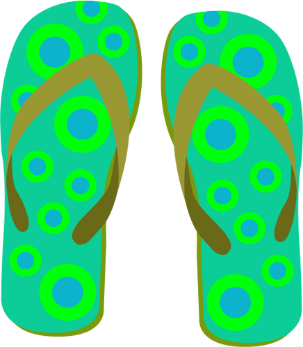 Grønne flip flops