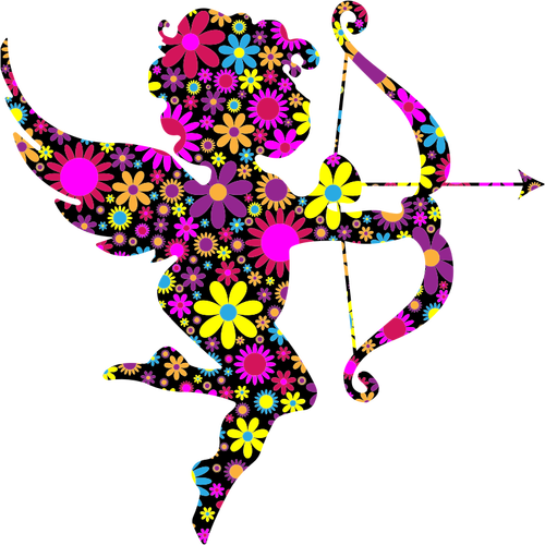 Blomstrende cupid vektor image