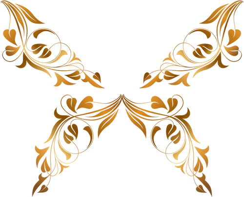 Motýl s lesklými listy