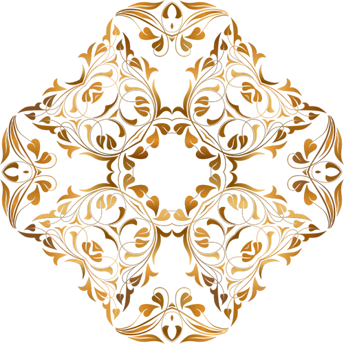 Floral gold design