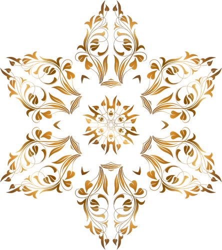 Desain floral bunga emas