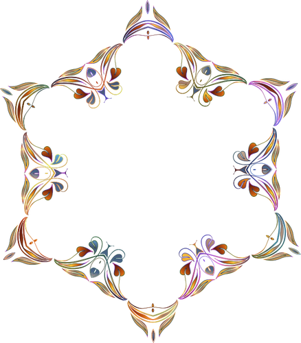 Květnaté chromatická rám