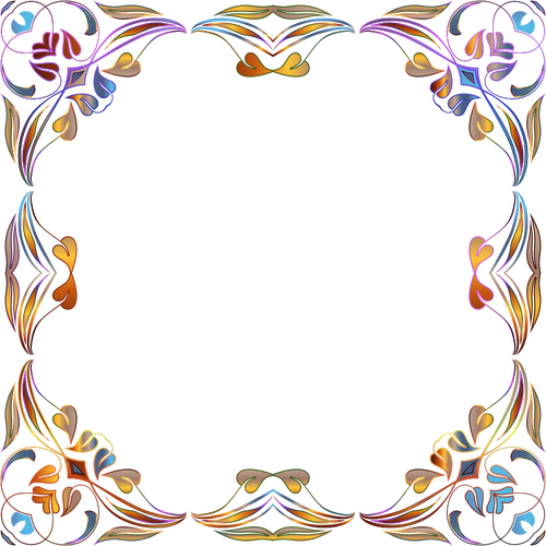 Flourish photo frame vector image