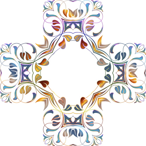 Kruzifix-Frame in glänzende Blätter