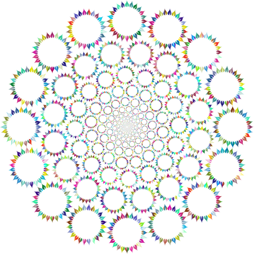 Blommig lummiga vortex vektorbild