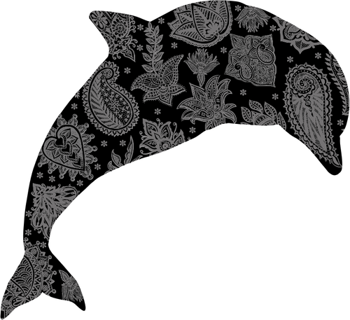 Floral Pattern Dolphin