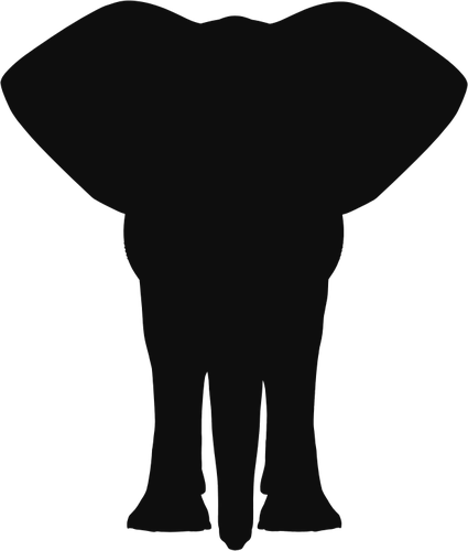 Stehender Elefant silhouette