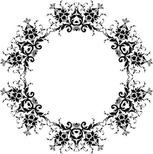 دائرة الأزهار ناقلات صورة ظلية