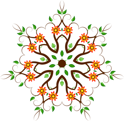 Stor blomma-formade blommor tree design