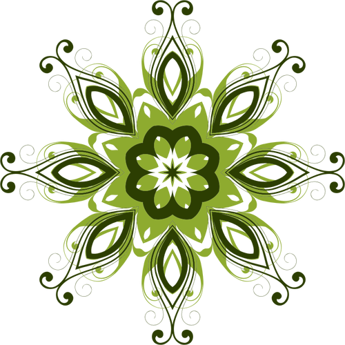 Groene bloem ontwerp element vector afbeelding