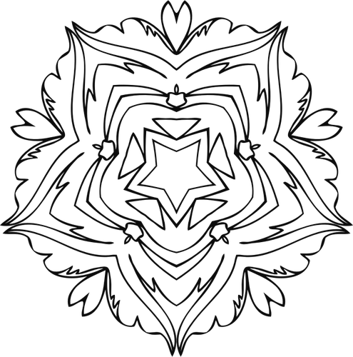 Floral line art