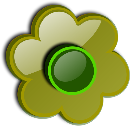 Brillo verde flor vector clip arte