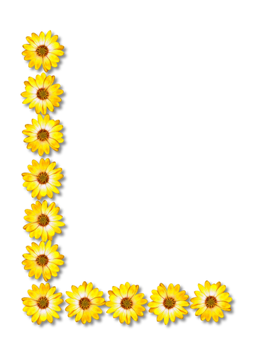 Floral letter L