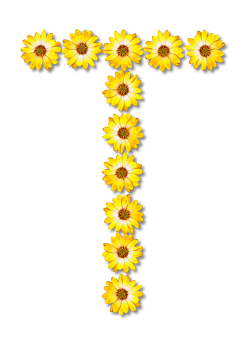 Bloemrijke letter T