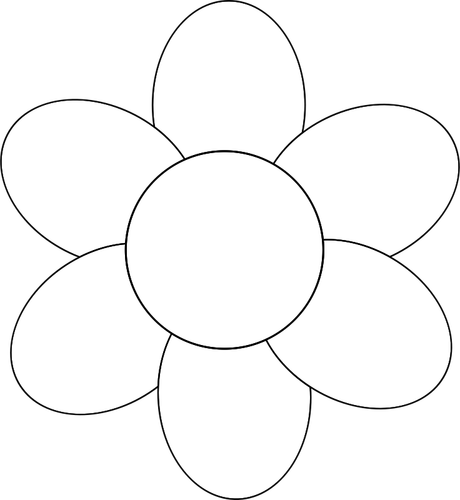 Flower with six petals vector image.