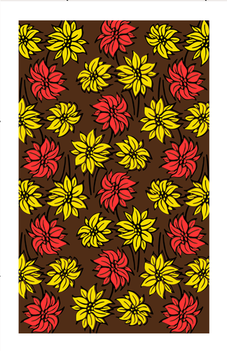 Motif de fleurs en marron