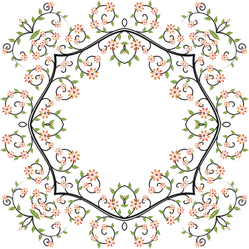 Image of posh floral patterned frame