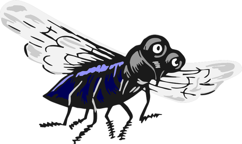 Муха насекомых векторное изображение