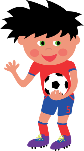 Jugador de fútbol de dibujos animados