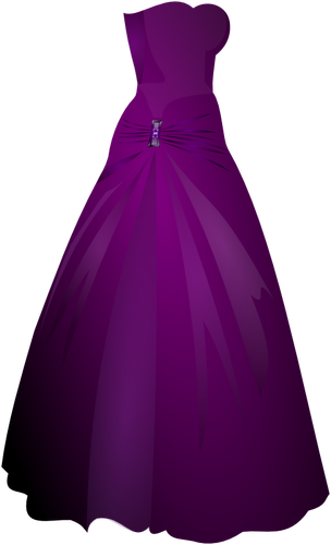 Image vectorielle de ladies purple formelle robe