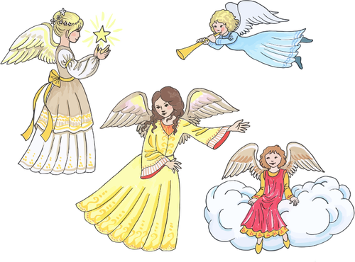 Four female angels