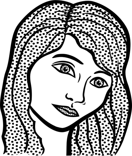 Vector graphics of sad woman