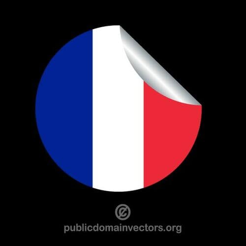 Um adesivo de peeling com bandeira francesa