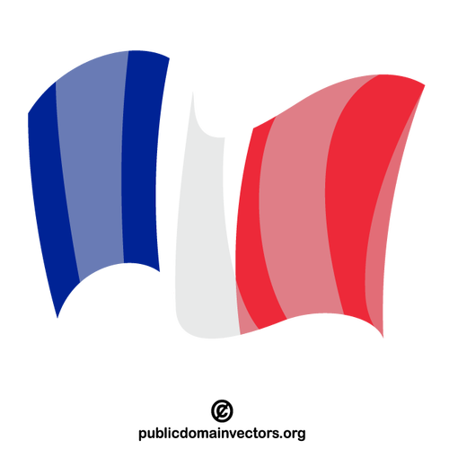 Drapeau français agitant