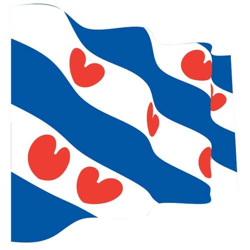 Vlnitý vlajka Friesland