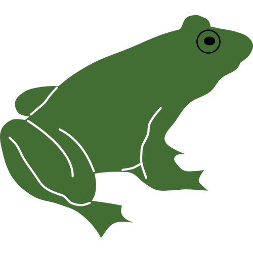 Silhouette grenouille avec image vectorielle oeil au beurre noir