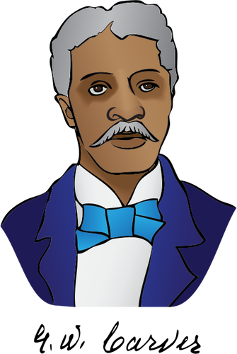 Image de vecteur pour le portrait George Washington Carver