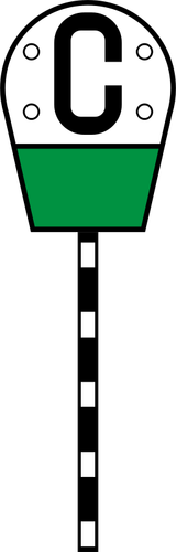 Russian railway sign filing of a whistle vector image