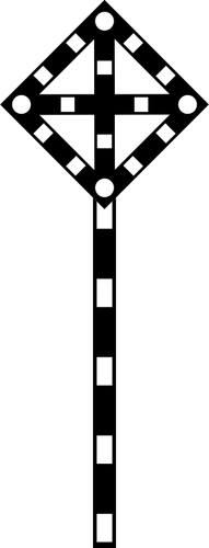 Señal de ferrocarril ruso levanta el cuchillo, las alas inferiores si tienes una imagen vectorial de obstáculo