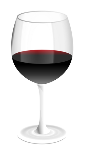 Red Weinglas-Vektor-Bild