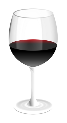 Image vectorielle de verre de vin rouge